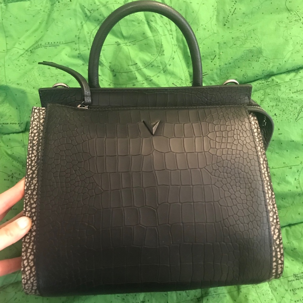 Genuine Engraved Leather Satchel